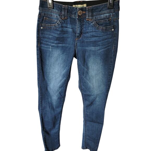 Democracy Dark Wash "Ab"solution Ankle Slim Stretch Skinny Jeans Size 2 - Picture 1 of 12